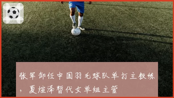 张军卸任中国羽毛球队单打主教练，夏煊泽暂代女单组主管